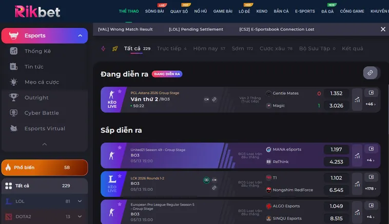 Thể Thao Ảo Tại RikBet Trải Nghiệm Cá Cược Chuyên Nghiệp Đỉnh Cao Độc Đáo